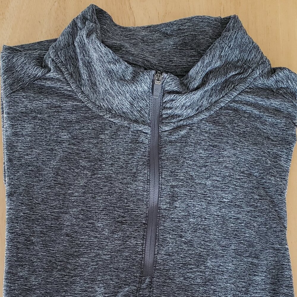 EUC Men's Kyodan gray heather yoga quarter zip large - Picture 3 of 8